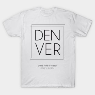 Denver City typography 2 T-Shirt